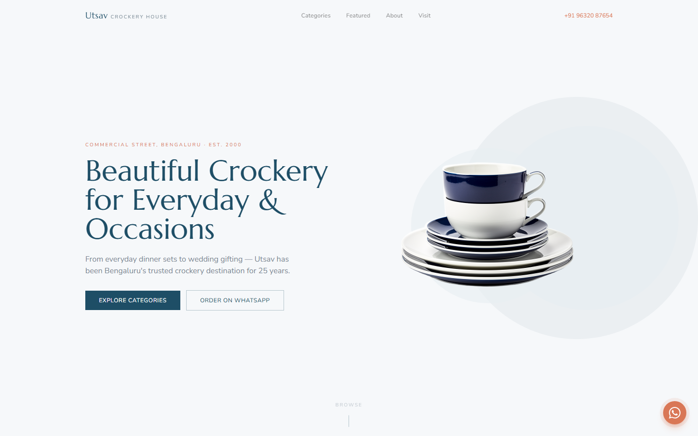 Utsav Crockery House demo site
